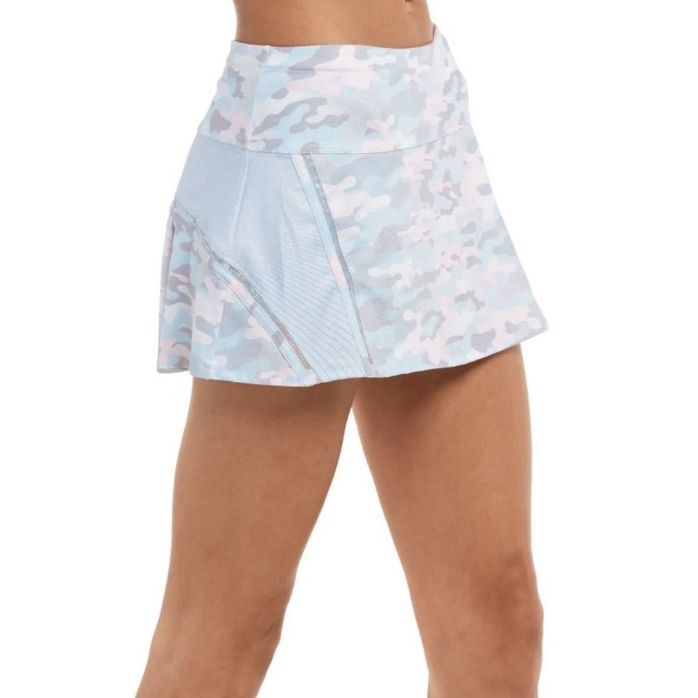 Lucky In Love Pastel Camo Pleated Skort Tennis Pickleball Women's Size Large